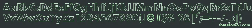 FutoraloutdbNormal Font – Green Fonts on Black Background