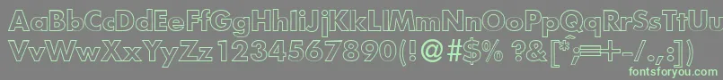 FutoraloutdbNormal Font – Green Fonts on Gray Background