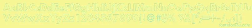 FutoraloutdbNormal Font – Green Fonts on Yellow Background