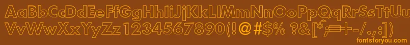 FutoraloutdbNormal Font – Orange Fonts on Brown Background