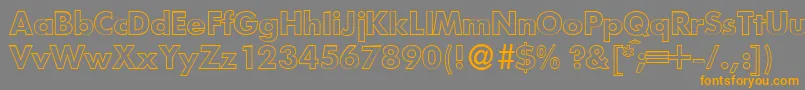 FutoraloutdbNormal Font – Orange Fonts on Gray Background