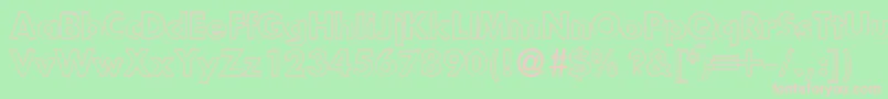 FutoraloutdbNormal Font – Pink Fonts on Green Background