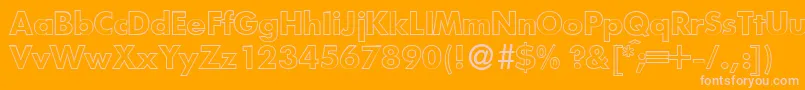 FutoraloutdbNormal Font – Pink Fonts on Orange Background