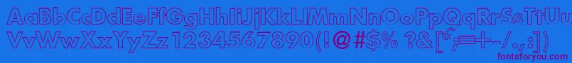 FutoraloutdbNormal Font – Purple Fonts on Blue Background