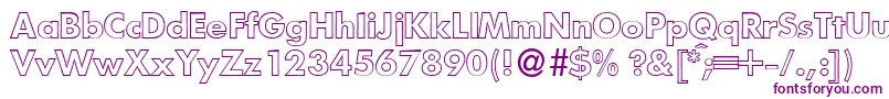 FutoraloutdbNormal Font – Purple Fonts on White Background