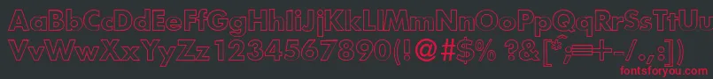 FutoraloutdbNormal Font – Red Fonts on Black Background