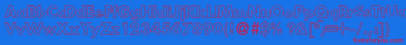 Шрифт FutoraloutdbNormal – красные шрифты на синем фоне