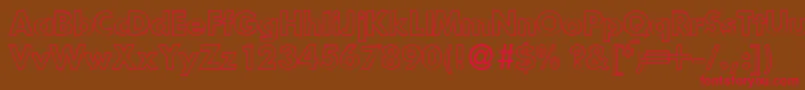 FutoraloutdbNormal Font – Red Fonts on Brown Background