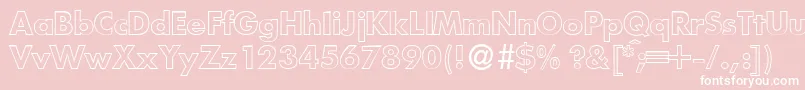 FutoraloutdbNormal Font – White Fonts on Pink Background