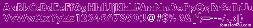 FutoraloutdbNormal Font – White Fonts on Purple Background