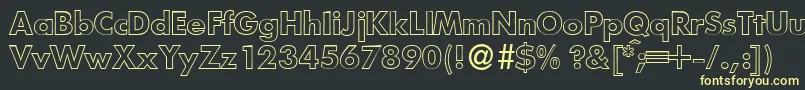 FutoraloutdbNormal Font – Yellow Fonts on Black Background