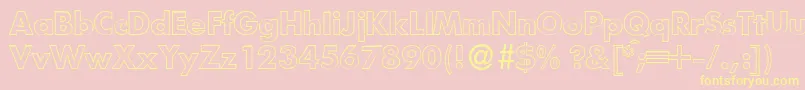 FutoraloutdbNormal Font – Yellow Fonts on Pink Background