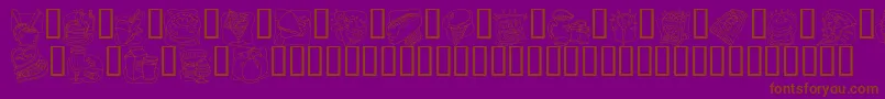 LmsJunkFoodJunkyDingBat Font – Brown Fonts on Purple Background