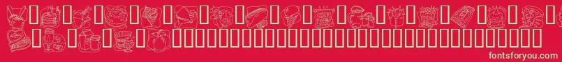 LmsJunkFoodJunkyDingBat Font – Green Fonts on Red Background