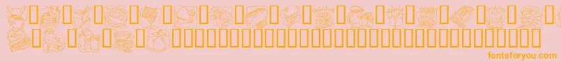 LmsJunkFoodJunkyDingBat Font – Orange Fonts on Pink Background