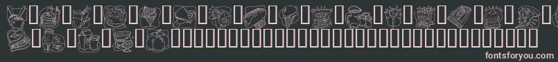LmsJunkFoodJunkyDingBat Font – Pink Fonts on Black Background