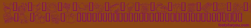 LmsJunkFoodJunkyDingBat Font – Purple Fonts on Brown Background