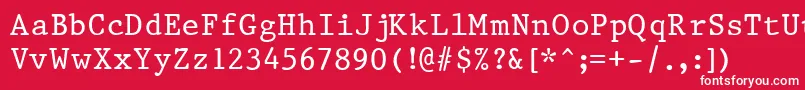 フォントPrestige – 赤い背景に白い文字