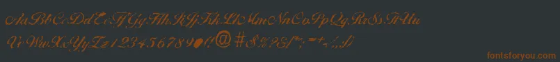BallantinesrandomMediumRegular Font – Brown Fonts on Black Background