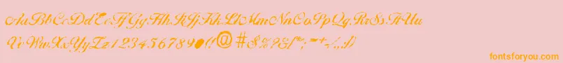 BallantinesrandomMediumRegular Font – Orange Fonts on Pink Background