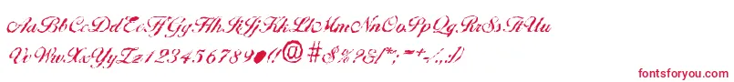 BallantinesrandomMediumRegular Font – Red Fonts on White Background