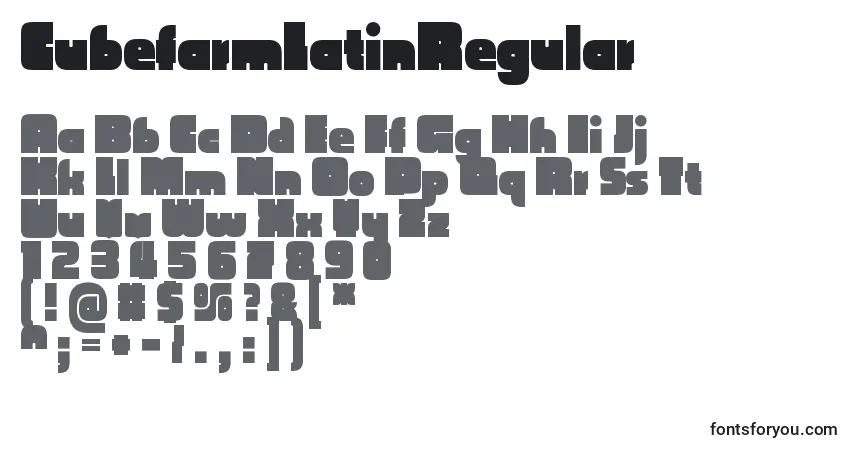 Шрифт CubefarmLatinRegular – алфавит, цифры, специальные символы