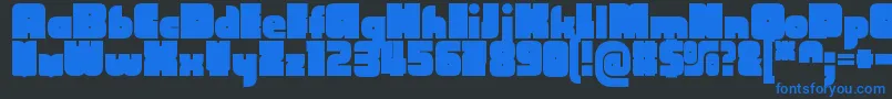CubefarmLatinRegular Font – Blue Fonts on Black Background