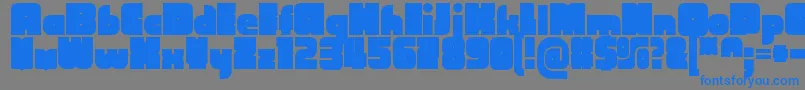 CubefarmLatinRegular-Schriftart – Blaue Schriften auf grauem Hintergrund