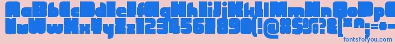 fuente CubefarmLatinRegular – Fuentes Azules Sobre Fondo Rosa