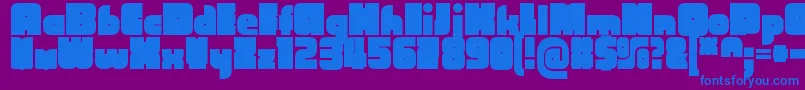 Fonte CubefarmLatinRegular – fontes azuis em um fundo violeta