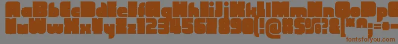 CubefarmLatinRegular-fontti – ruskeat fontit harmaalla taustalla