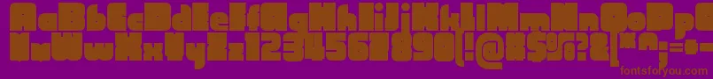 CubefarmLatinRegular Font – Brown Fonts on Purple Background