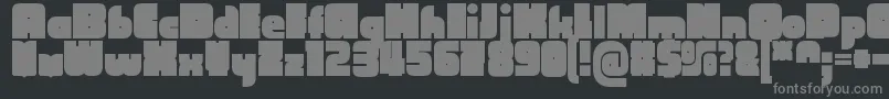 Шрифт CubefarmLatinRegular – серые шрифты на чёрном фоне