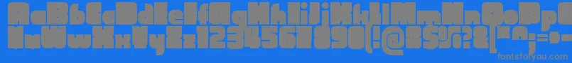 fuente CubefarmLatinRegular – Fuentes Grises Sobre Fondo Azul