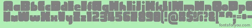 CubefarmLatinRegular-Schriftart – Graue Schriften auf grünem Hintergrund