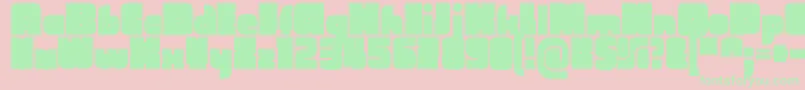 Шрифт CubefarmLatinRegular – зелёные шрифты на розовом фоне