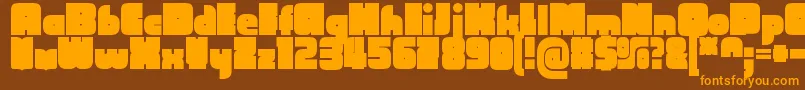 Шрифт CubefarmLatinRegular – оранжевые шрифты на коричневом фоне