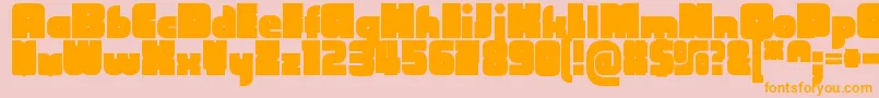 Шрифт CubefarmLatinRegular – оранжевые шрифты на розовом фоне