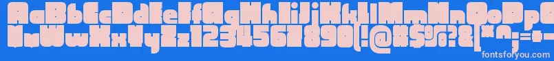 fuente CubefarmLatinRegular – Fuentes Rosadas Sobre Fondo Azul