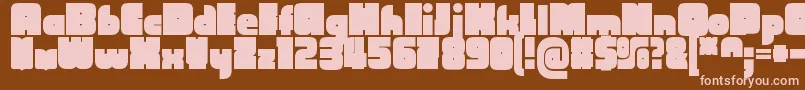 フォントCubefarmLatinRegular – 茶色の背景にピンクのフォント