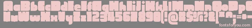 Fonte CubefarmLatinRegular – fontes rosa em um fundo cinza