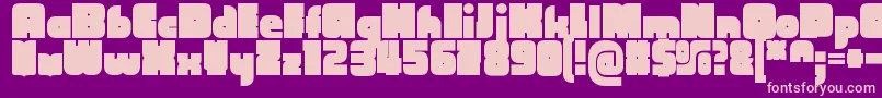 CubefarmLatinRegular Font – Pink Fonts on Purple Background