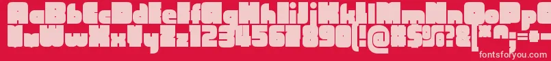 CubefarmLatinRegular Font – Pink Fonts on Red Background