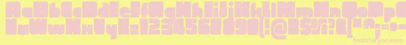 CubefarmLatinRegular Font – Pink Fonts on Yellow Background