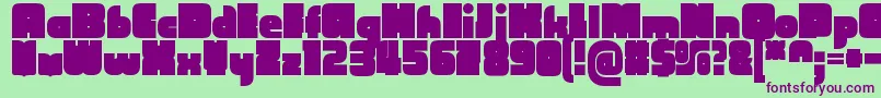 CubefarmLatinRegular-Schriftart – Violette Schriften auf grünem Hintergrund