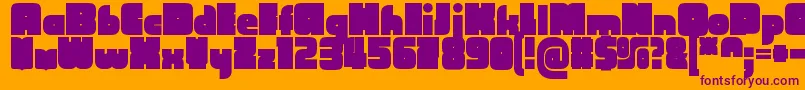 CubefarmLatinRegular Font – Purple Fonts on Orange Background