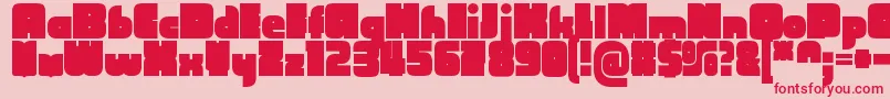 フォントCubefarmLatinRegular – ピンクの背景に赤い文字
