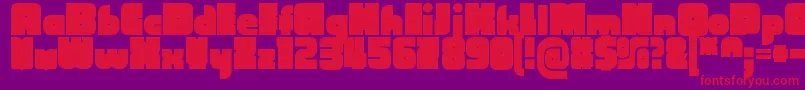 フォントCubefarmLatinRegular – 紫の背景に赤い文字