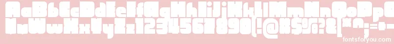 フォントCubefarmLatinRegular – ピンクの背景に白い文字