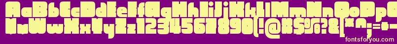 CubefarmLatinRegular Font – Yellow Fonts on Purple Background